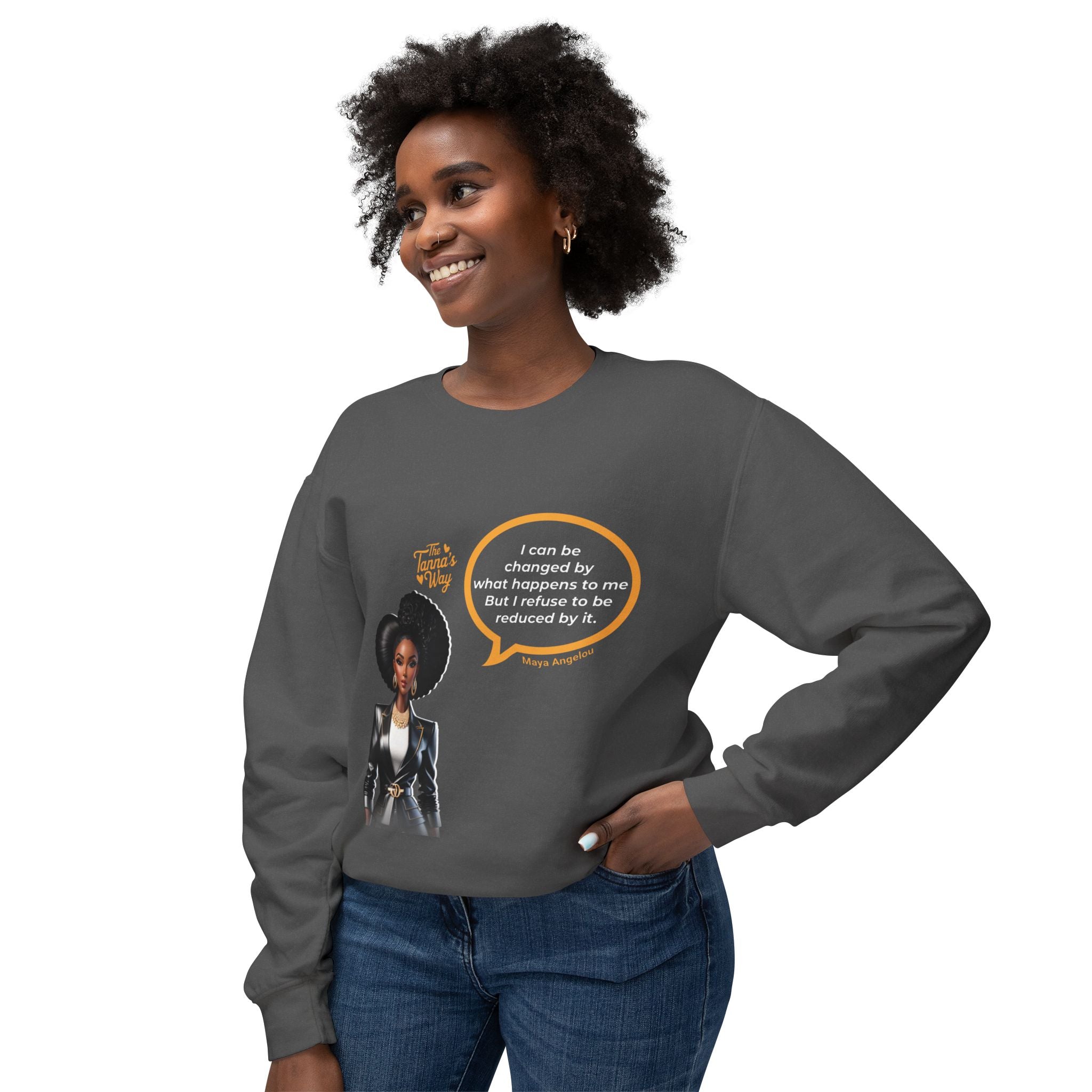 Maya Angleou | Unisex Lightweight Crewneck Sweatshirt